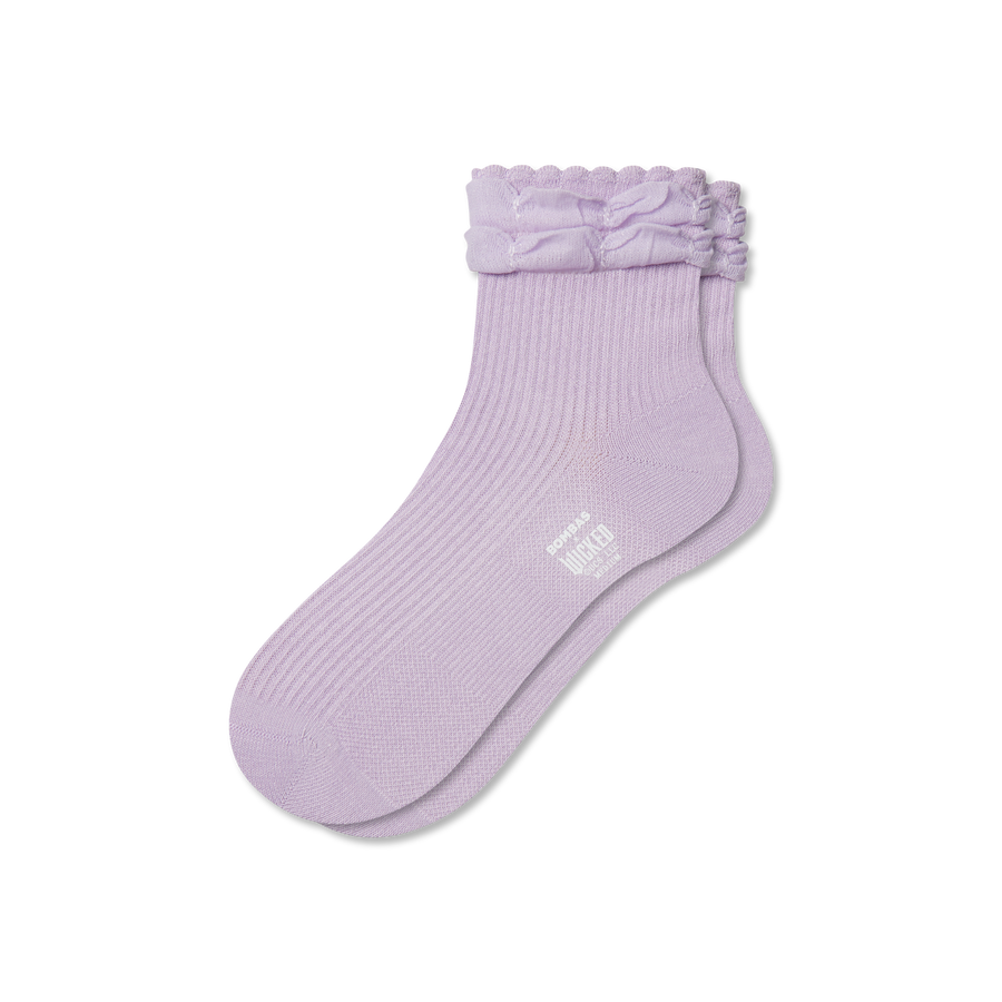 Wicked x Bombas Ruffle Quarter Socks - Everyday Pair