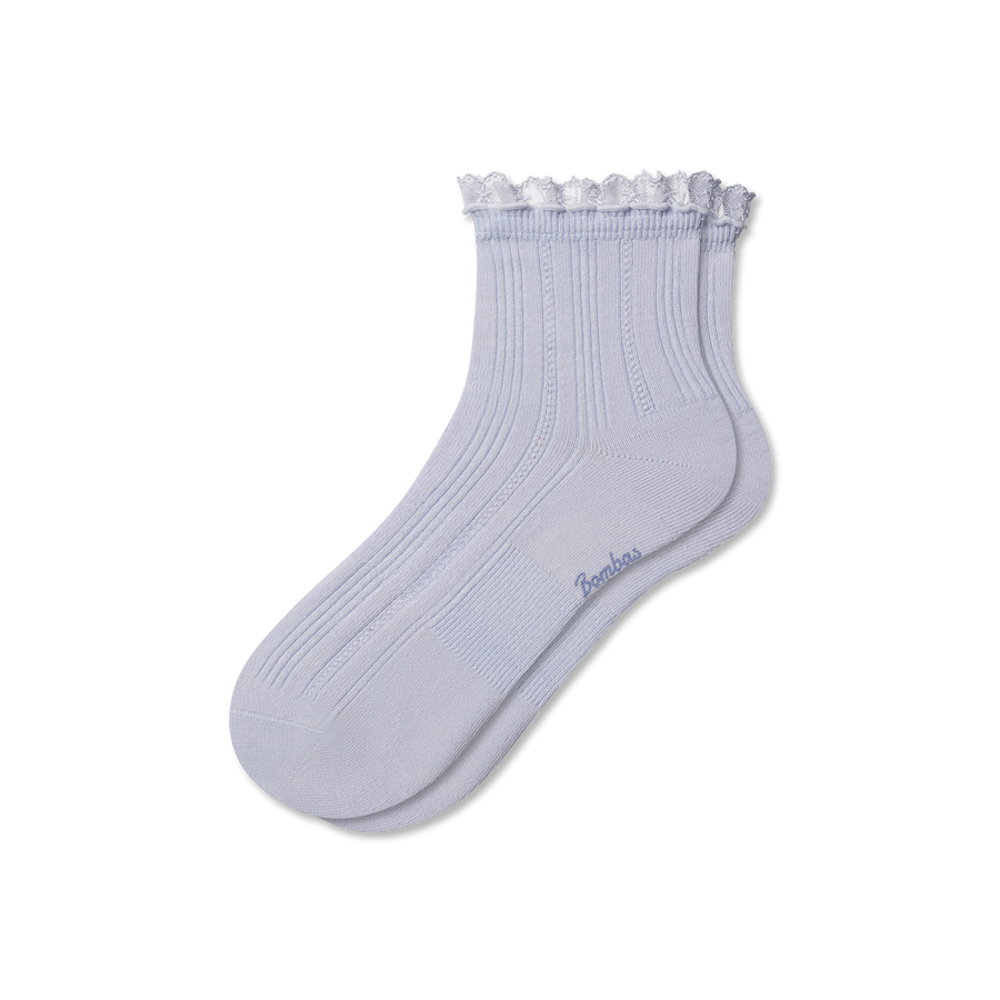 Women's Ruffle Lace Quarter Socks - Modern Touch