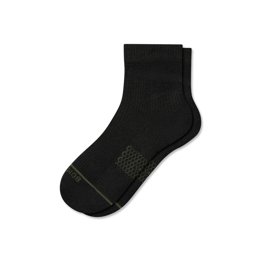 Women's Merino Wool Blend Modern Rib Quarter Socks - Classic Ready