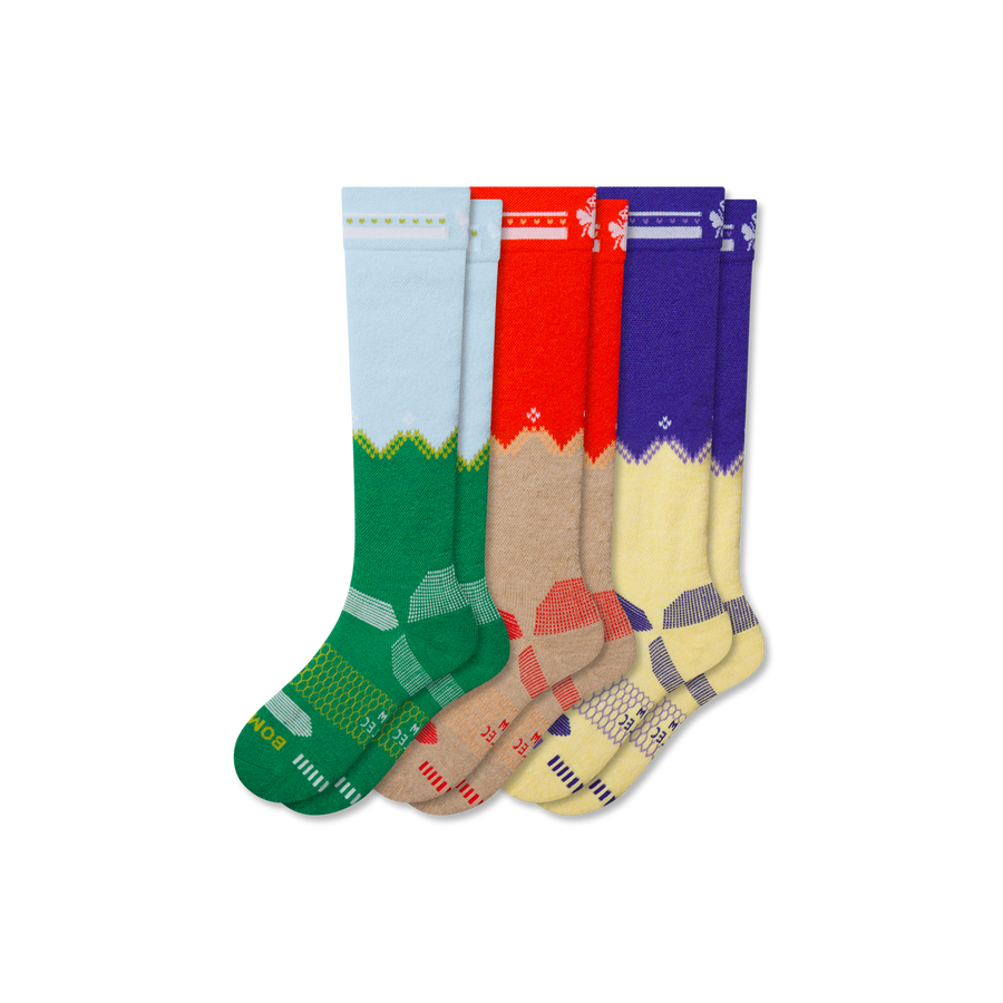 Youth Full-Cushion Merino Wool Blend Ski & Sock 3-Pack - Travel Pair