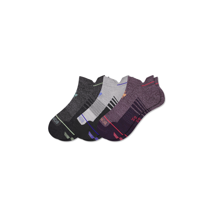 Merino Wool Blend Athletic Ankle Sock 3-Pack- meteor mix L [10199]