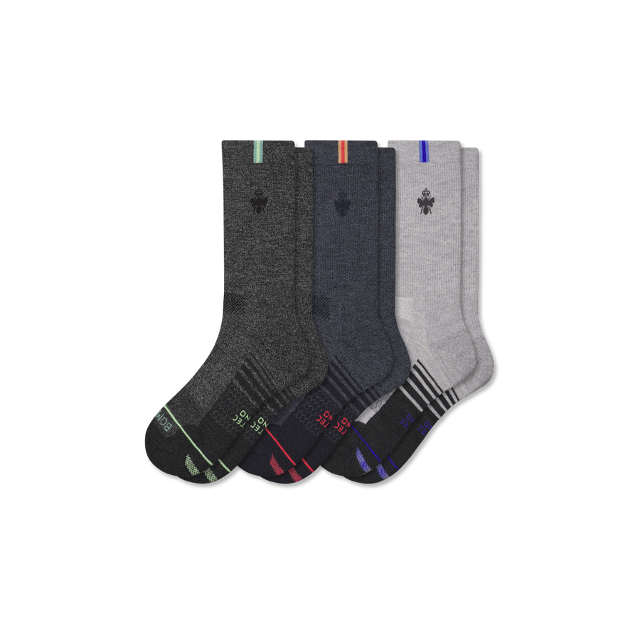 Women's Merino Wool Blend Run Calf Sock 3-Pack - Easy Choice