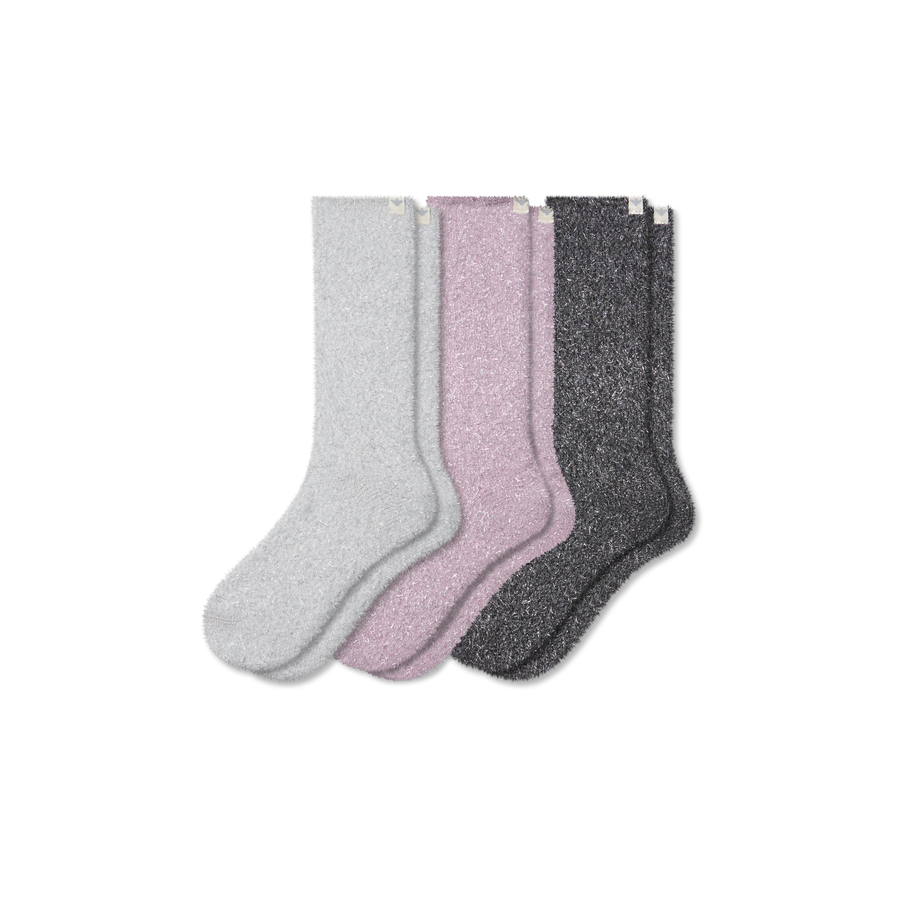 Women's Fuzzy Sock 3-Pack - Light Cushion