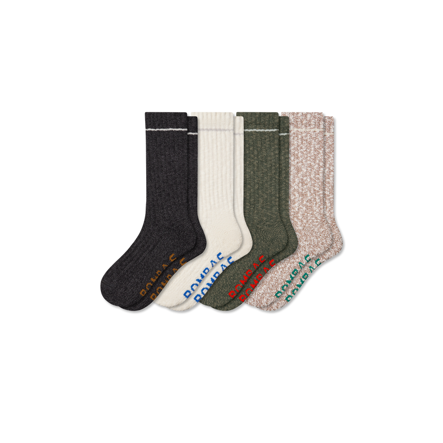 Men's Chunky Ragg Calf Sock 4-Pack - Premium Pick