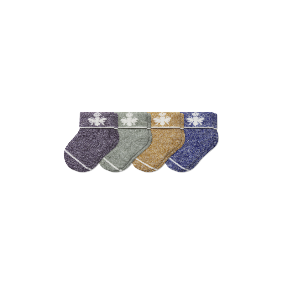 Baby Merino Wool Blend Calf Sock 4-Pack (0-6 Months) - Classic Ready