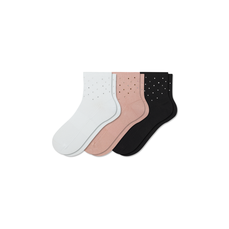 Women’s Rib Quarter Sock 3-Pack - Ready Pair