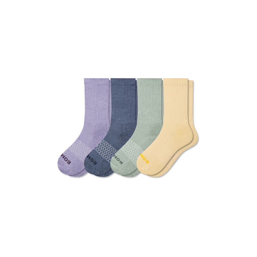 Youth Marl Calf Sock 4-Pack - Soft Step