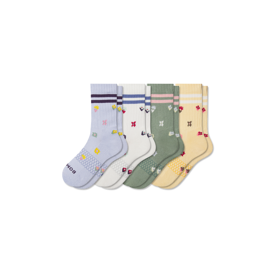 Youth Garden Party Calf Sock 4-Pack - Ready Pick