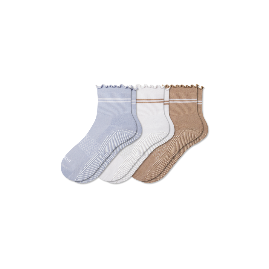 Women's Studio Gripper Quarter Sock 3-Pack - Ready Pair