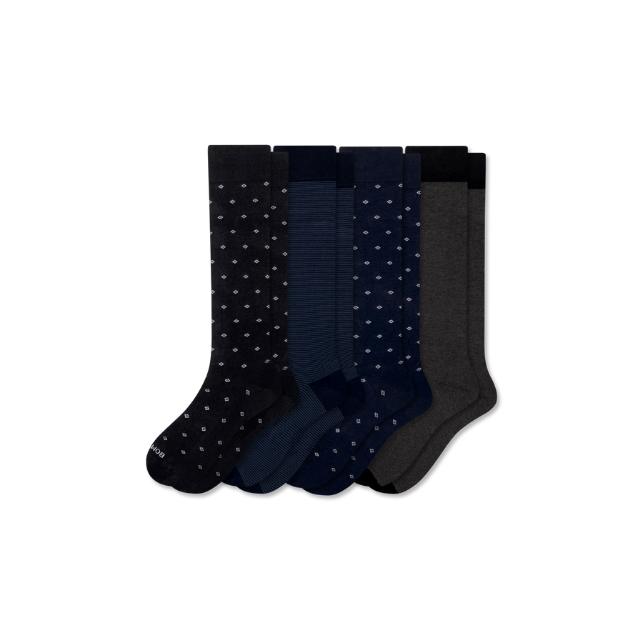 Men's Dress Over the Calf Sock 4-Pack - Premium Pick