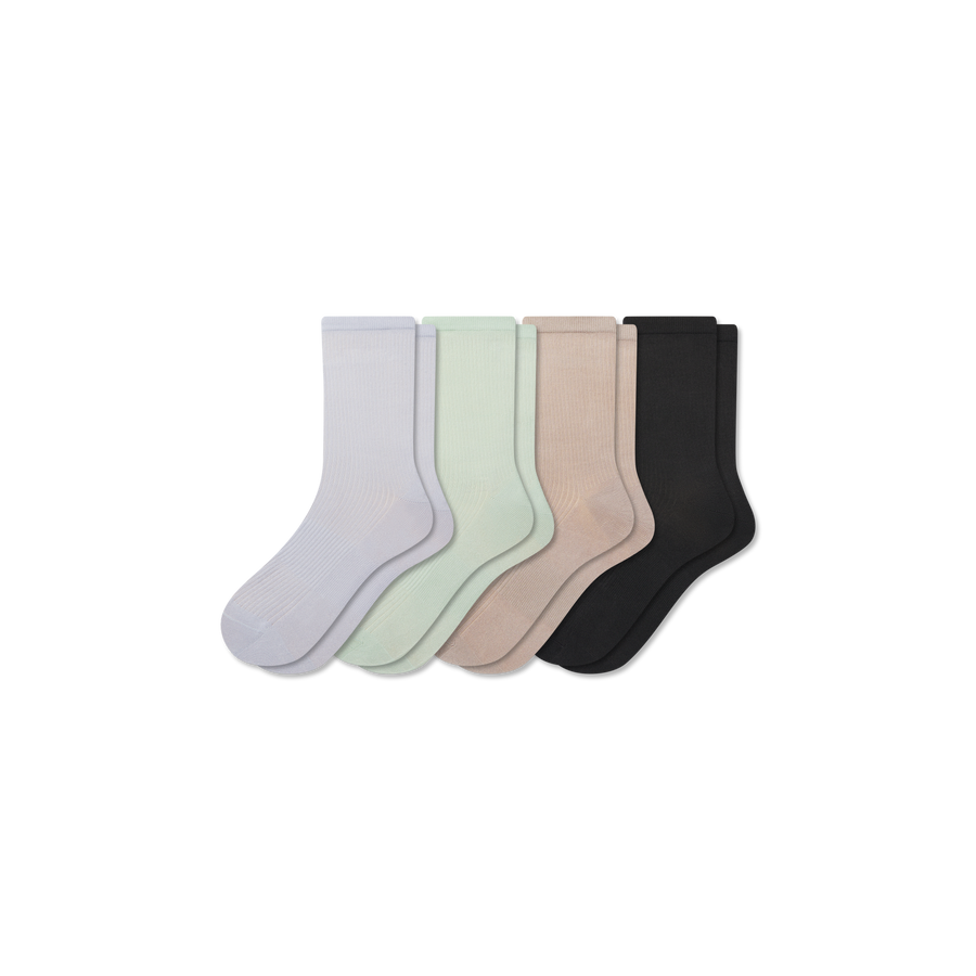 Women's Rib Half Calf Sock 4-Pack - Fresh Choice