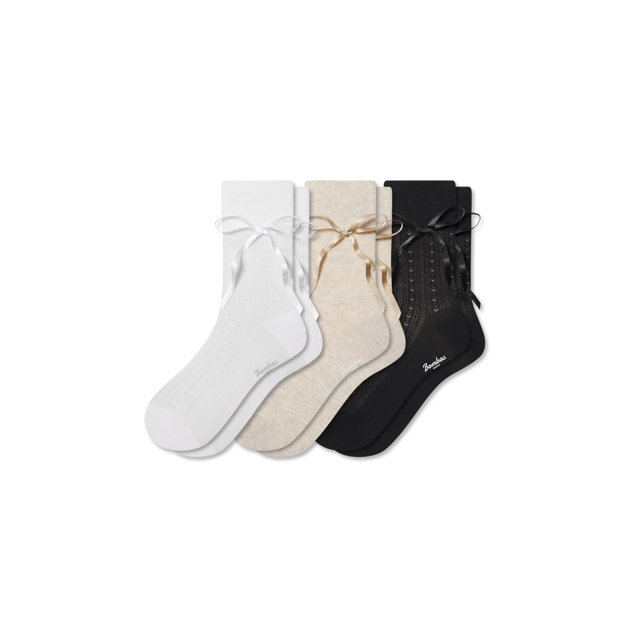 Women’s Bow Half Calf Sock 3-Pack - Classic Ready