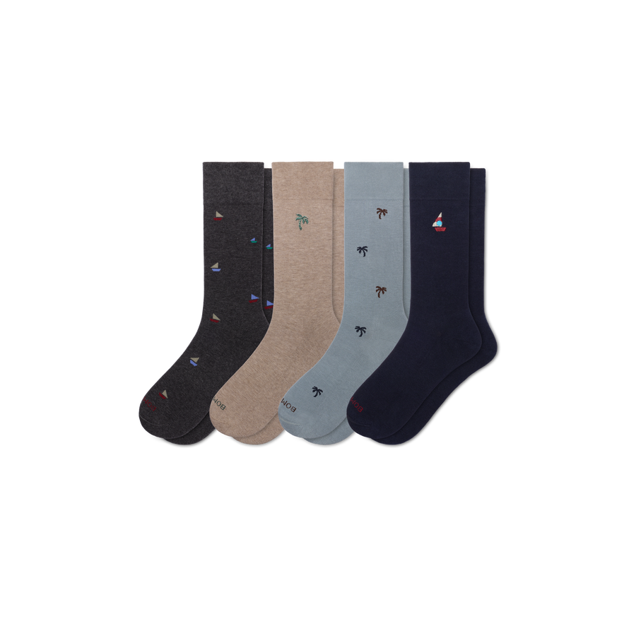 Men's Dress Calf Sock 4-Pack - Ready Pick
