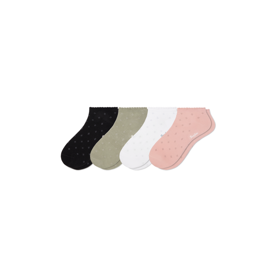 Women’s Scallop Ankle Sock 4-Pack - Daily Cushion
