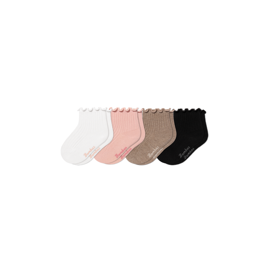 Baby Ruffle Rib Calf Sock 4-Pack (0-6 Months) - Everyday Pair