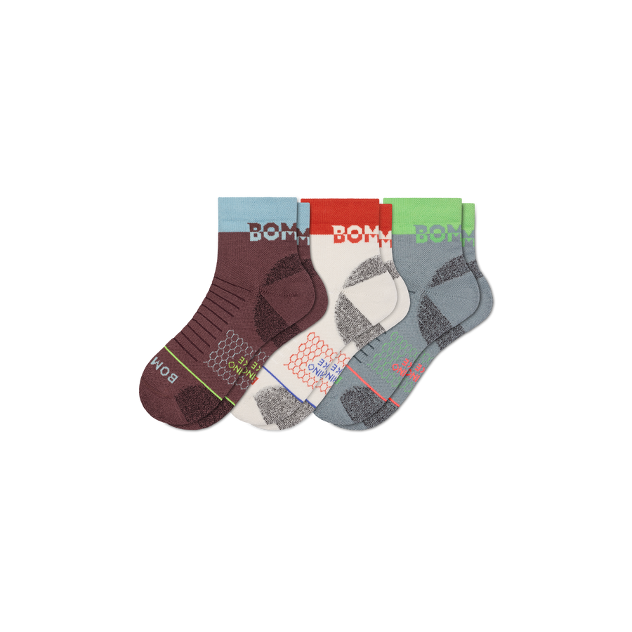 Women's Merino Wool Blend Hiking Quarter Sock 3-Pack - Fresh Choice