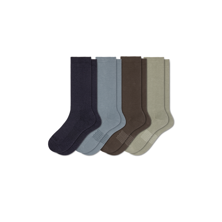 Men's Modern Rib Calf Sock 4-Pack - Travel Pair