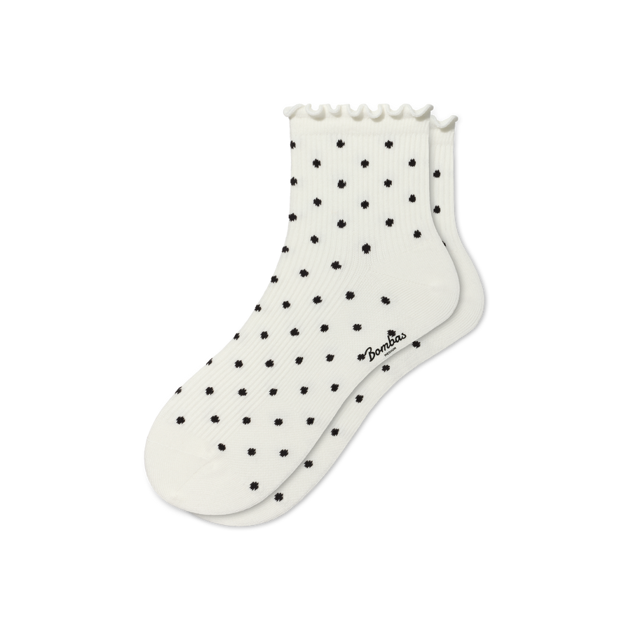 Women's Ruffle Rib Quarter Socks - Premium Pick