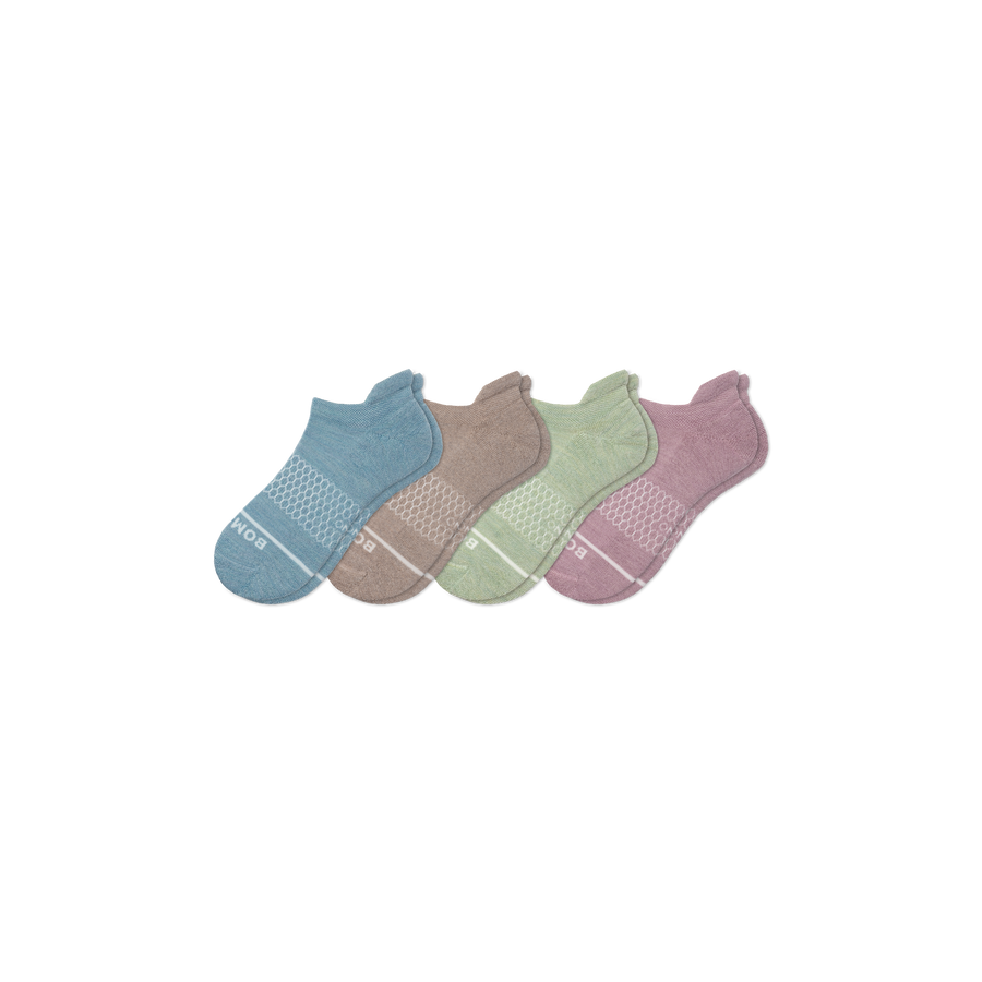 Women's Merino Wool Blend Ankle Sock 4-Pack - Travel Pair