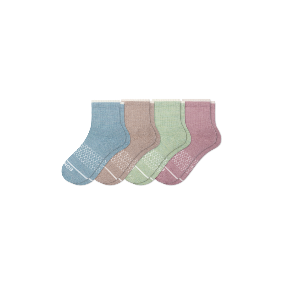 Women's Merino Wool Blend Quarter Sock 4-Pack - Daily Pick