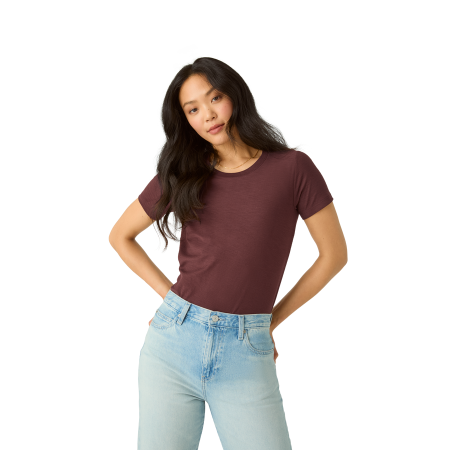 Women's Air Slub Crew Neck T-Shirt - Modern Touch