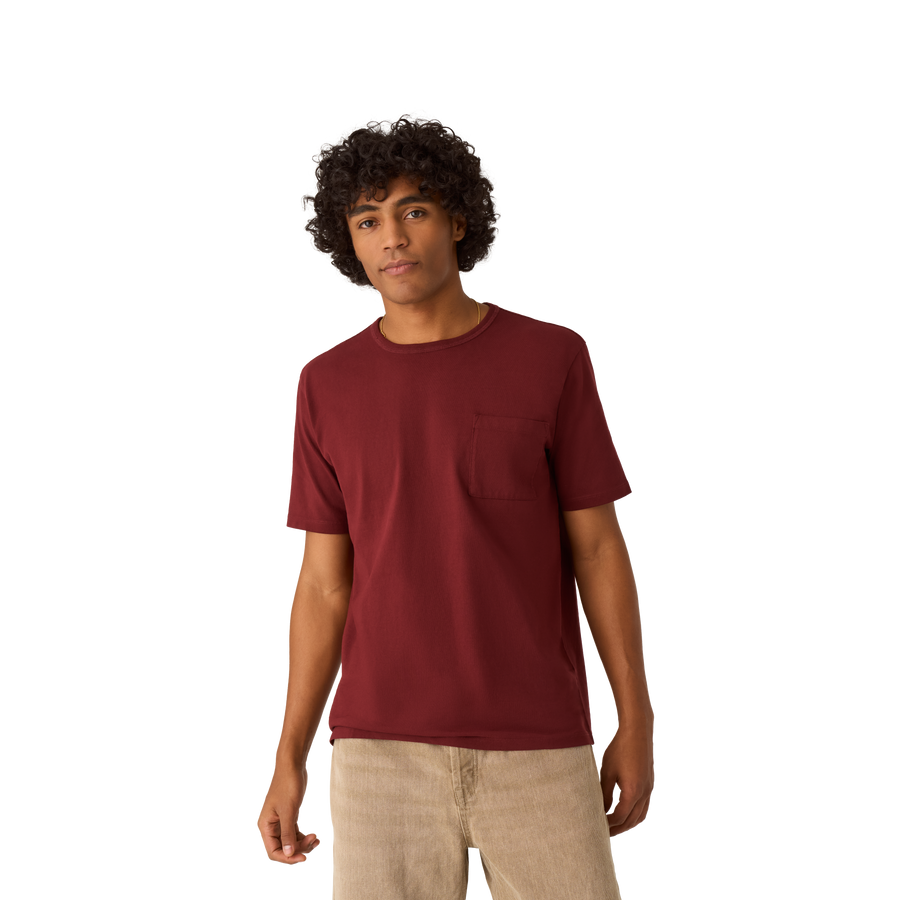 Men’s Premium Weight Pocket Crew Neck T-Shirt - Daily Comfort