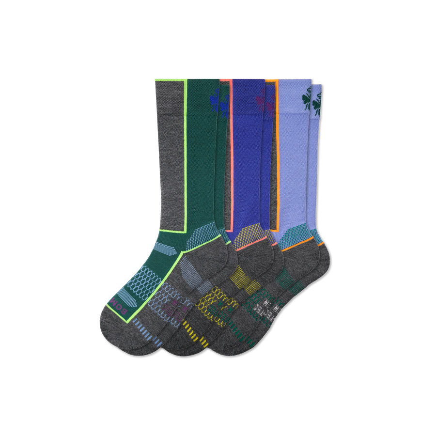 Youth Mid-Cushion Merino Wool Blend Ski & Sock 3-Pack - Modern Touch
