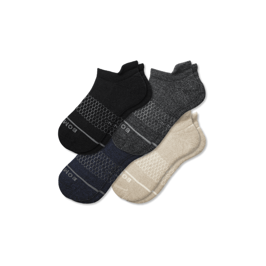 Men's Merino Wool Blend Ankle Sock 4-Pack - Soft Step