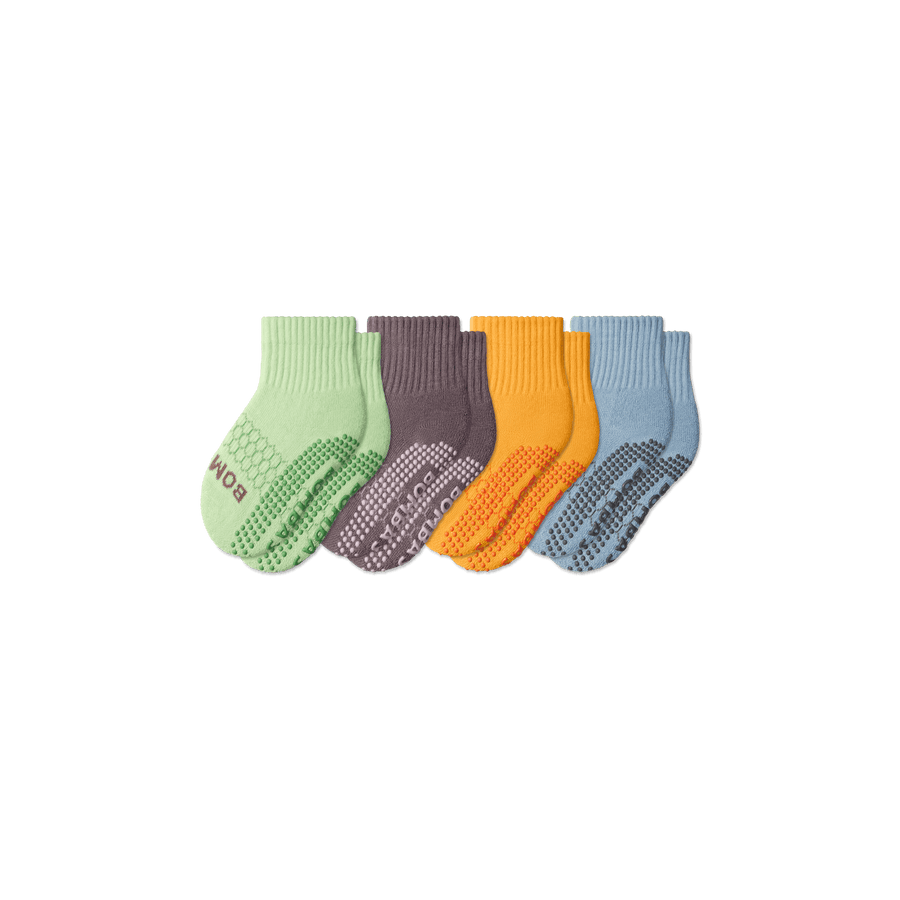 Toddler Gripper Calf Socks 4-Pack - Easy Pair