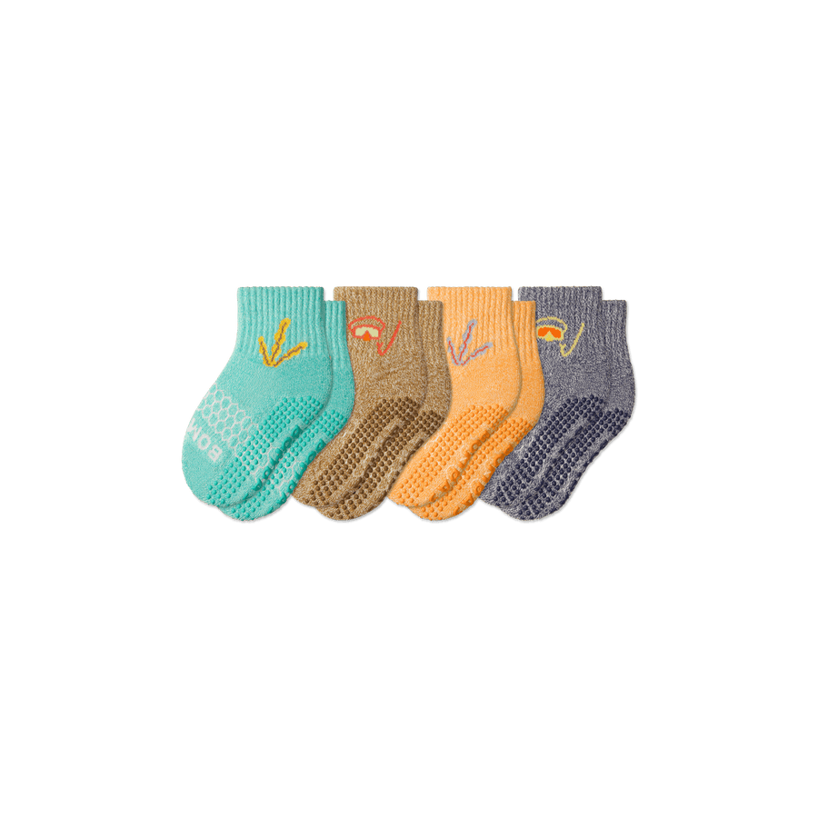 Toddler Aquatic Gripper Calf Sock 4-Pack - Clean Finish