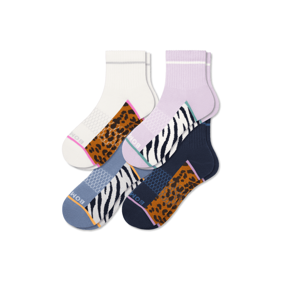 Women's Wild Wear Quarter Sock 4-Pack - Travel Pair