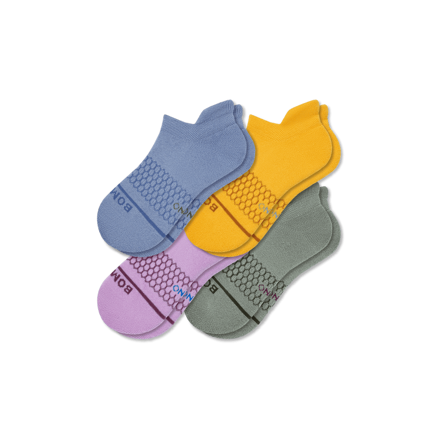 Youth Merino Wool Blend Ankle Sock 4-Pack - Clean Finish