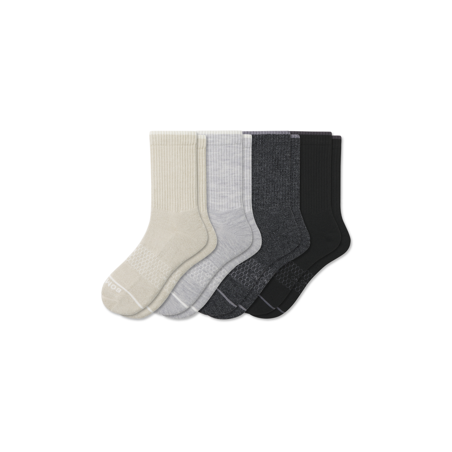 Men's Merino Wool Blend Half Calf Sock 4-Pack - Essential Ready