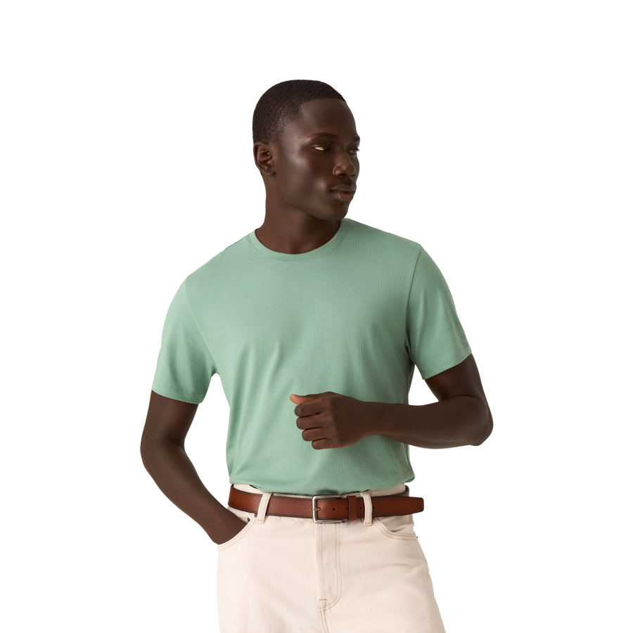 Men's Pima Cotton Crew Neck T-Shirt - Clean Finish