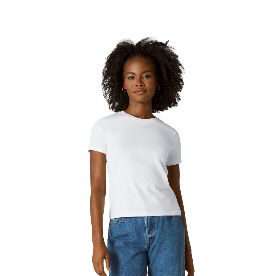 Women's Pima Cotton Slim Crew Neck T-Shirt - Light Cushion