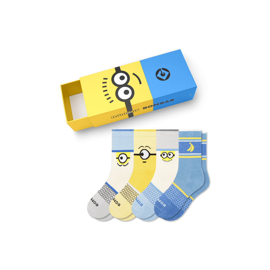 Youth Minions Calf Sock 4-Pack Gift Box - Daily Cushion
