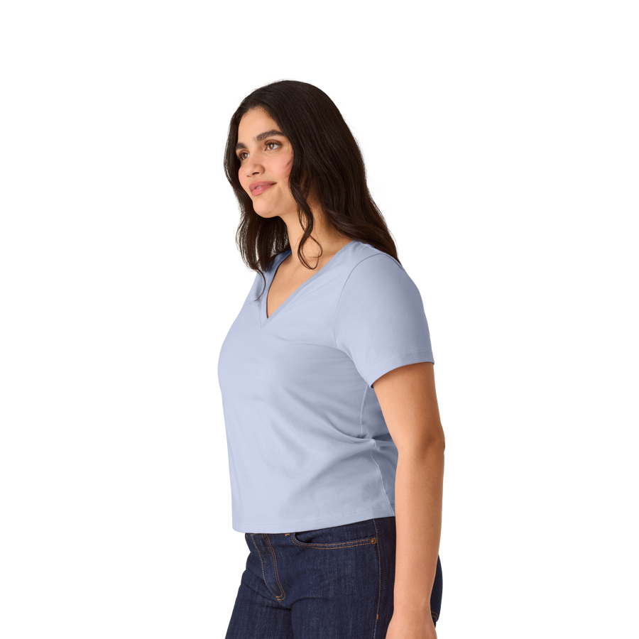 Women's Pima Cotton V-Neck T-Shirt - All Day Fit