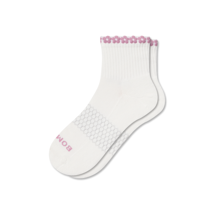 Women's Daisy Chain Quarter Socks - Clean Finish