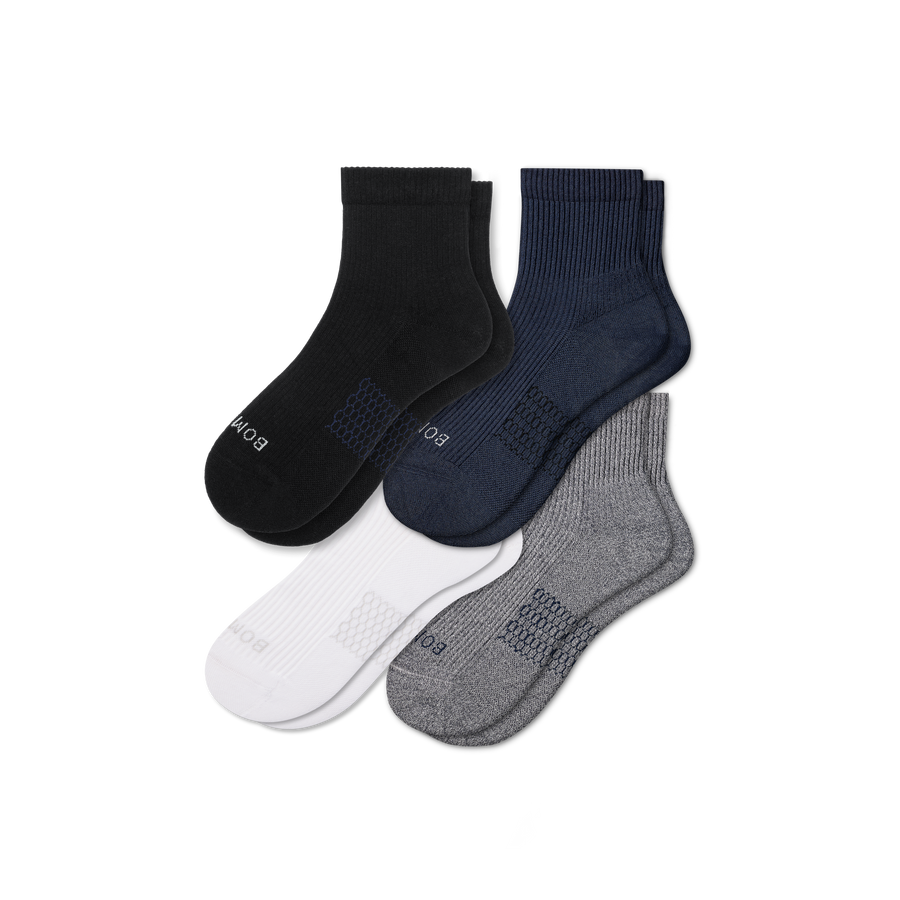 Men's Modern Rib Quarter Sock 4-Pack - Modern Touch