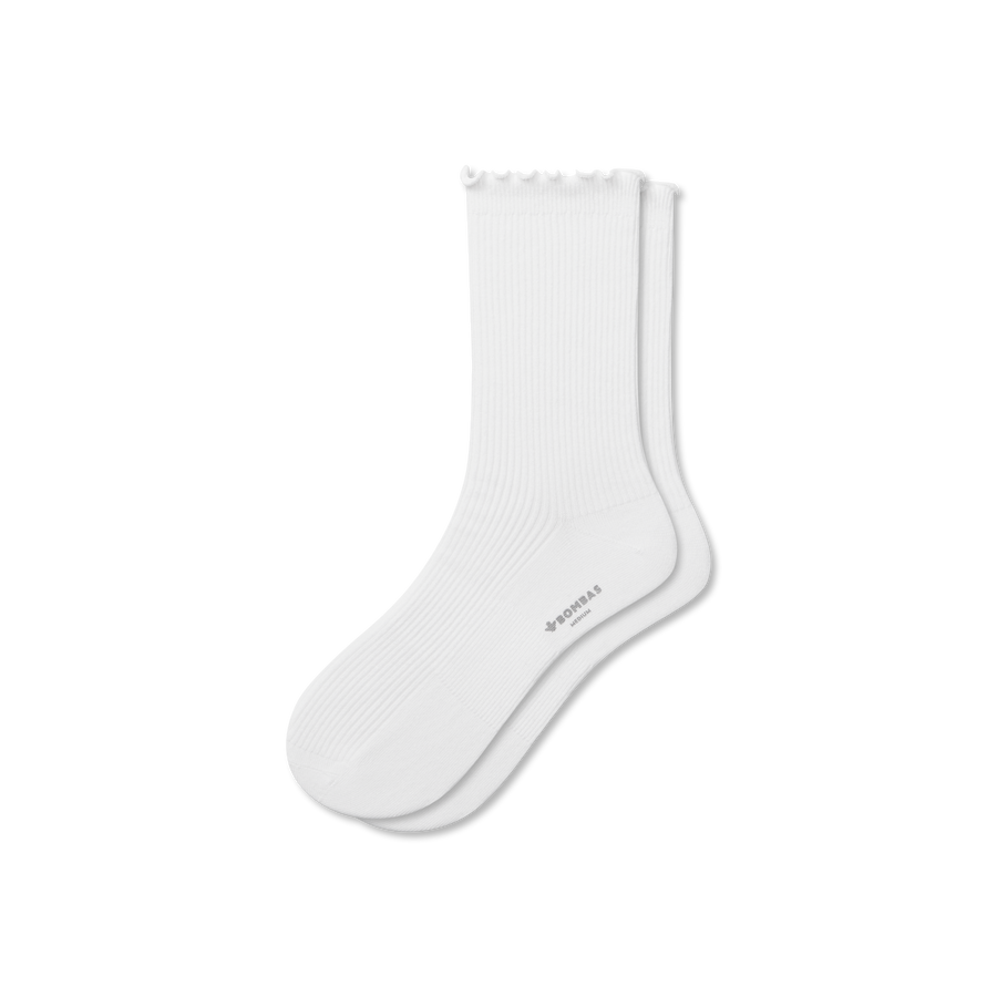 Women's Ruffle Rib Half Calf Socks - Daily Cushion