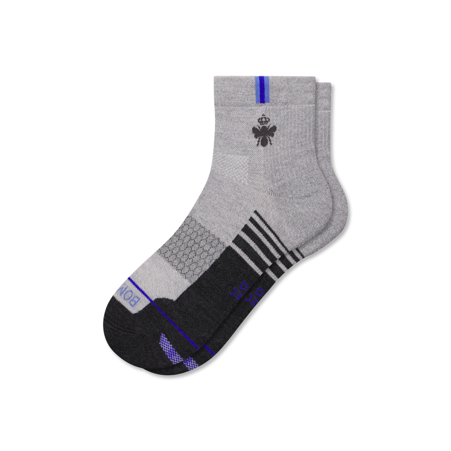 Men's Merino Wool Blend Run Quarter Socks - Daily Pick