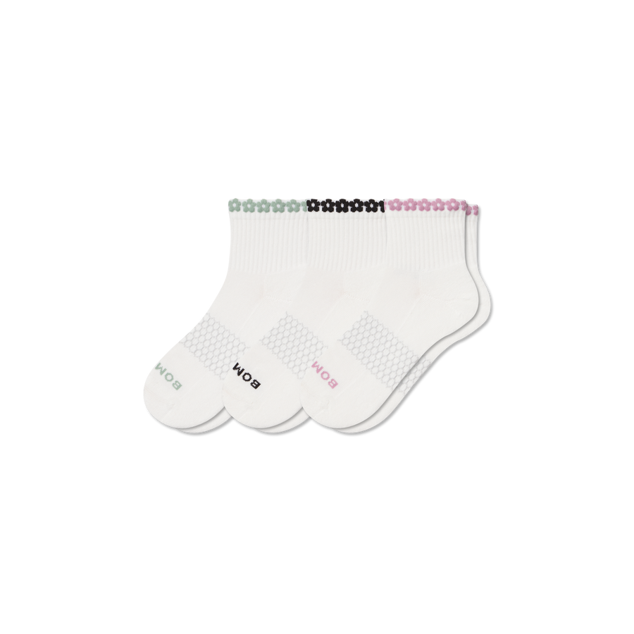 Women's Daisy Chain Quarter Sock 3-Pack - Daily Step