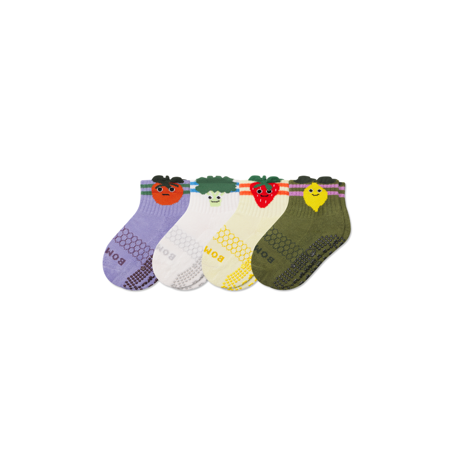Toddler Fruits & Veggies Calf Sock 4-Pack - Modern Touch