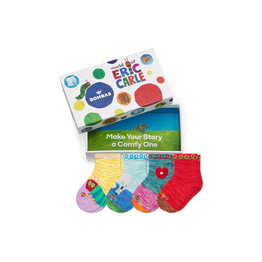 Toddler Eric Carle Calf Sock 4-Pack Gift Box - Simple Style