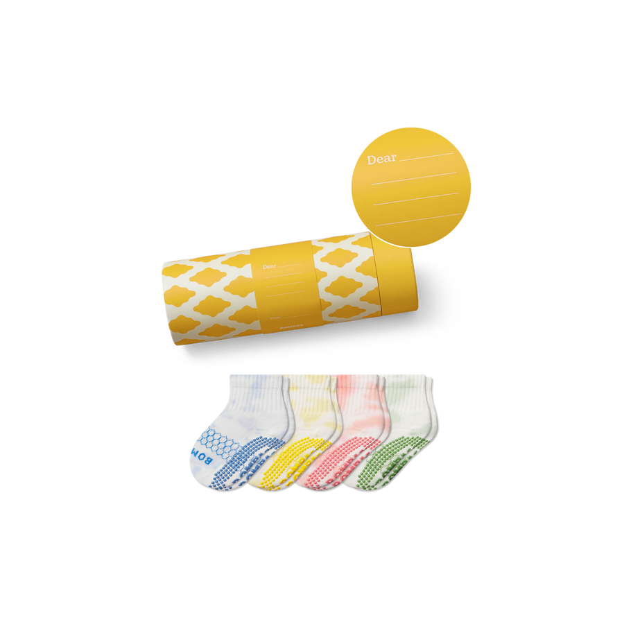 Toddler Gripper Calf Sock 4-Pack Gift Box - Essential Ready