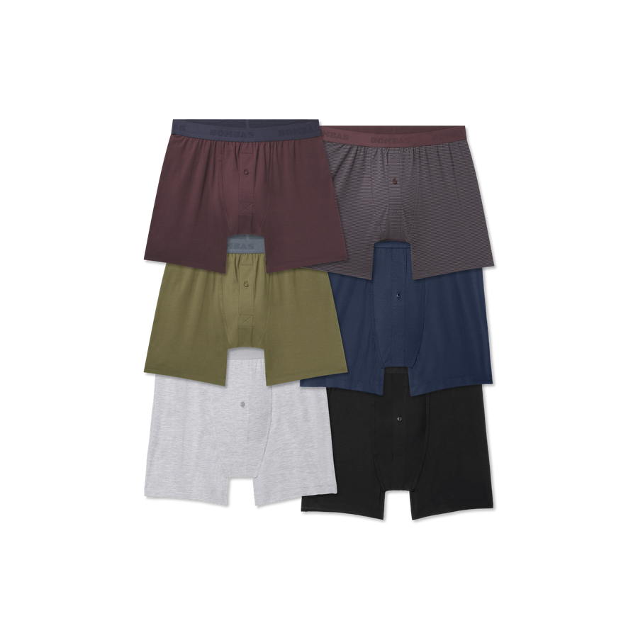 Men's Cotton Modal Blend Boxer 6-Pack - Premium Pick