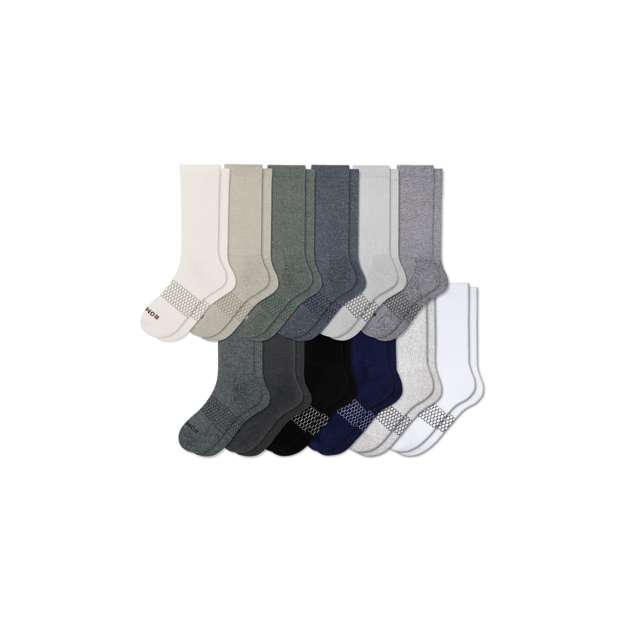 Men's Marl Calf Sock 12-Pack - Simple Style