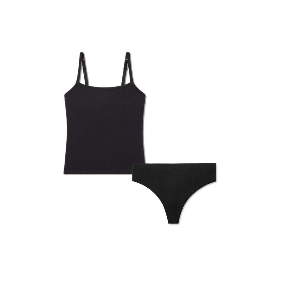 Women's Built-In Bra Seamless Cami + Thong Pack - Smooth Fit
