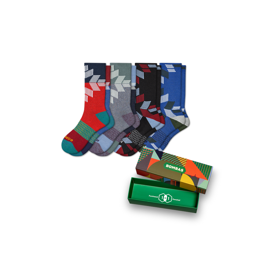 Men's Calf Sock 4-Pack Gift Box - Daily Step