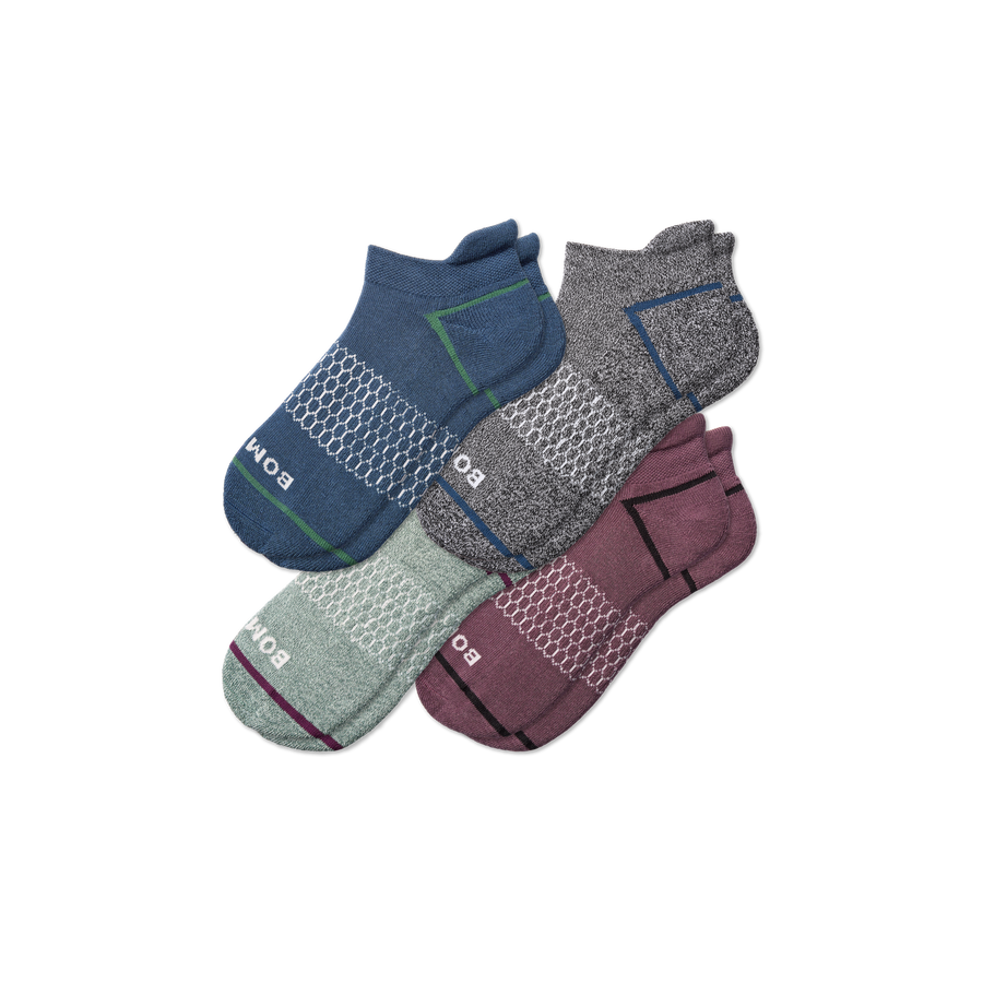 Men's Border Stripe Ankle Sock 4-Pack - Fresh Step